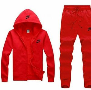 red nike sweat outfit